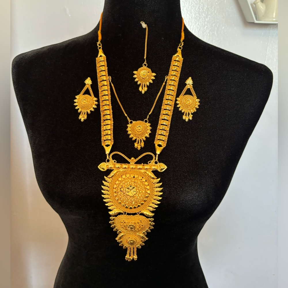 3 pc Indian necklace jewelry set